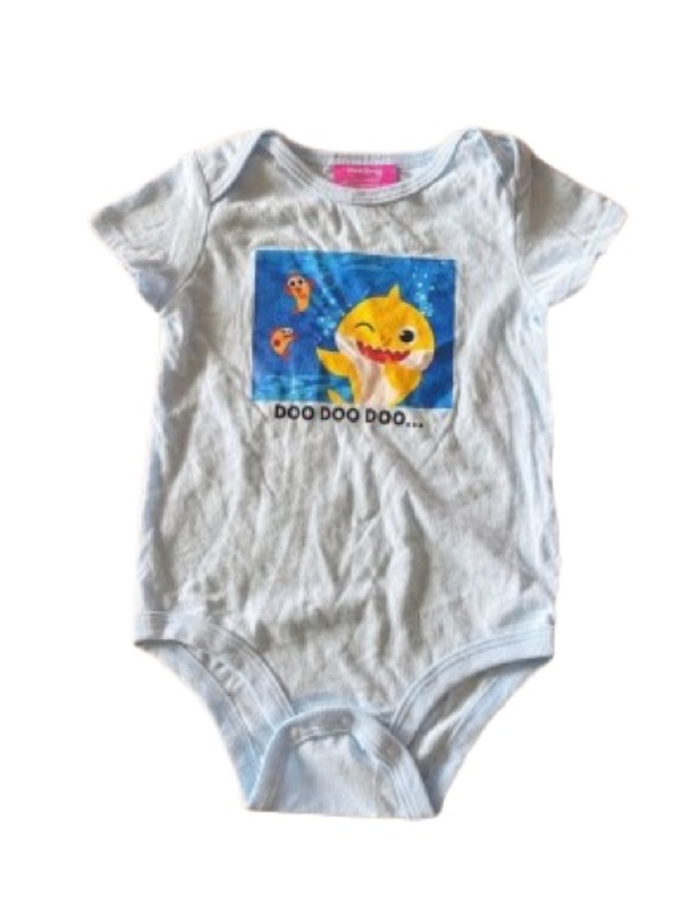 Baby Shark Onesie – Pinkfong 6–12M “Doo Doo Doo”